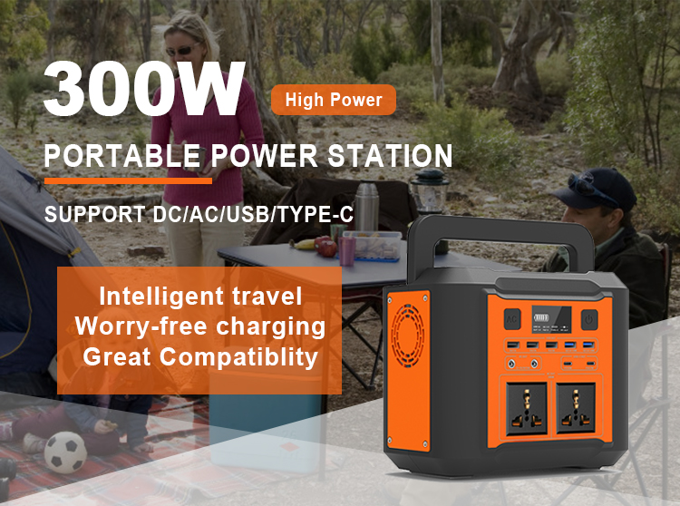 300W 220V Wireless Portable Power Station for Power Outages