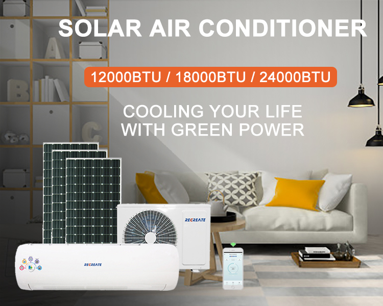 18000 Btu/1.5 Ton/2 Hp Diy Solar Air Conditioner for Home